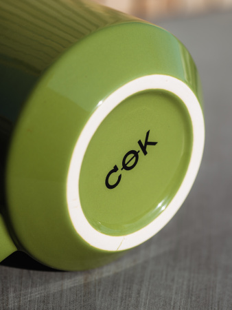 Керамическая кружка зеленая СОК 250 мл